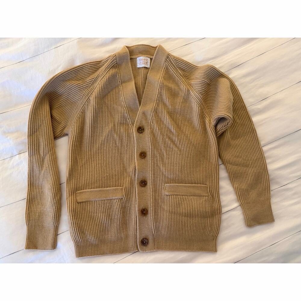 Vintage Thane Cardigan Sweater Men’s Medium Women’s Large Grandpa Chunky Knit